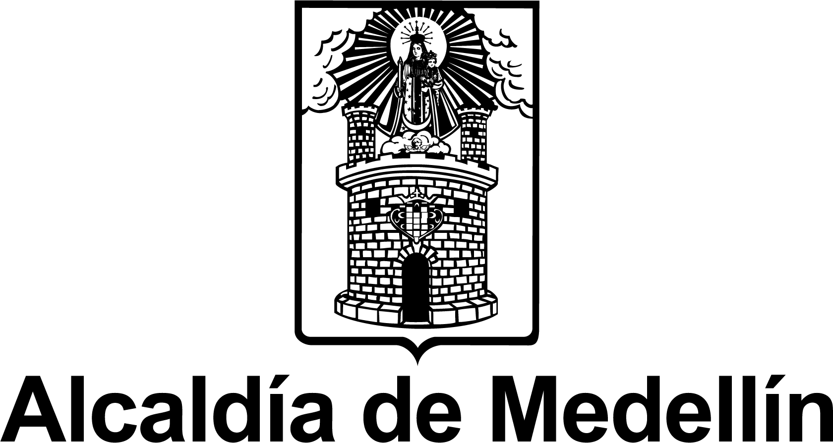LOGO ALCALDIA DE MEDELLIN negro